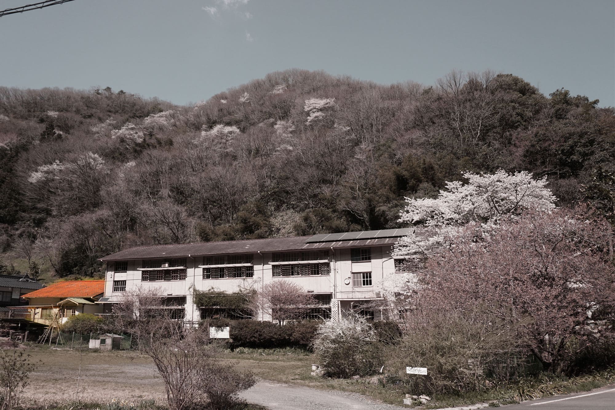 オレンジ色の屋根があなぐま舎です。